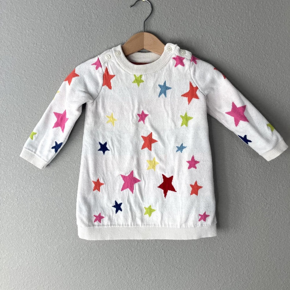 Baby Gap Star Sweater Dress - Ivory Frost - 18-24M